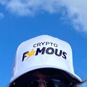 EUC Unisex Ball Cap Crypto Famous Swag Adustable White Cotton Men/Women